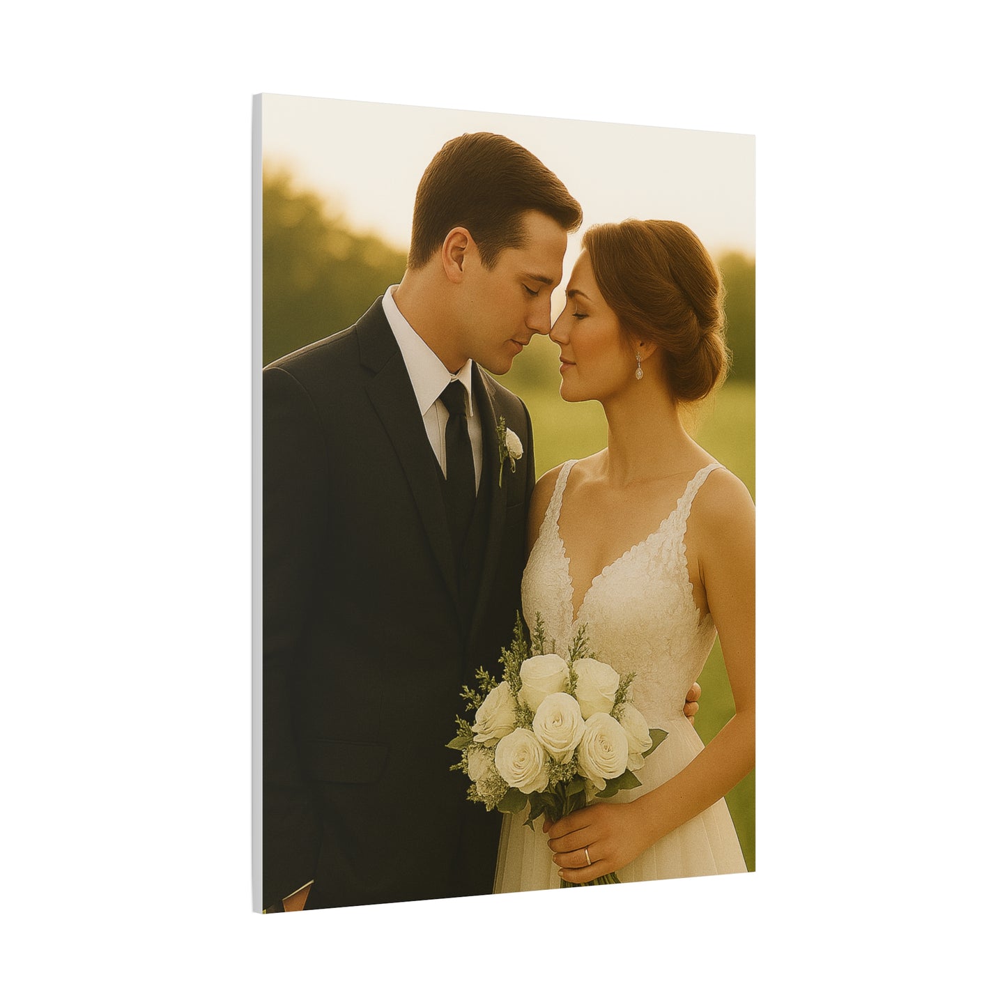 Custom Wedding Matte Vertical Canvas