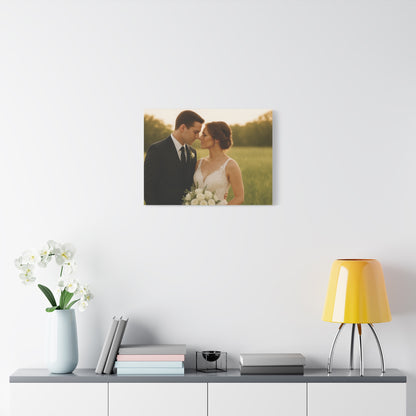 Custom Wedding Matte Horizontal Canvas
