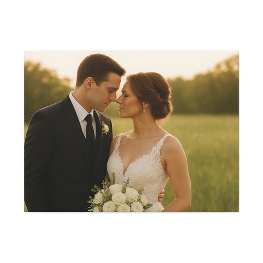 Custom Wedding Matte Horizontal Canvas