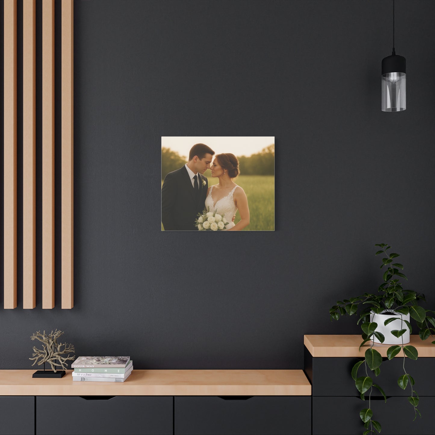 Custom Wedding Matte Horizontal Canvas