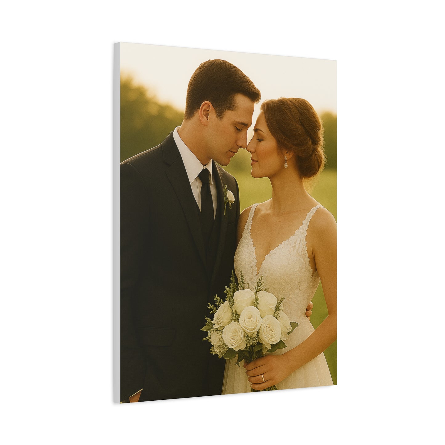 Custom Wedding Matte Vertical Canvas