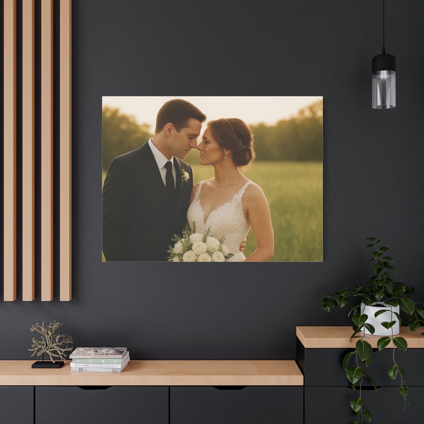 Custom Wedding Matte Horizontal Canvas