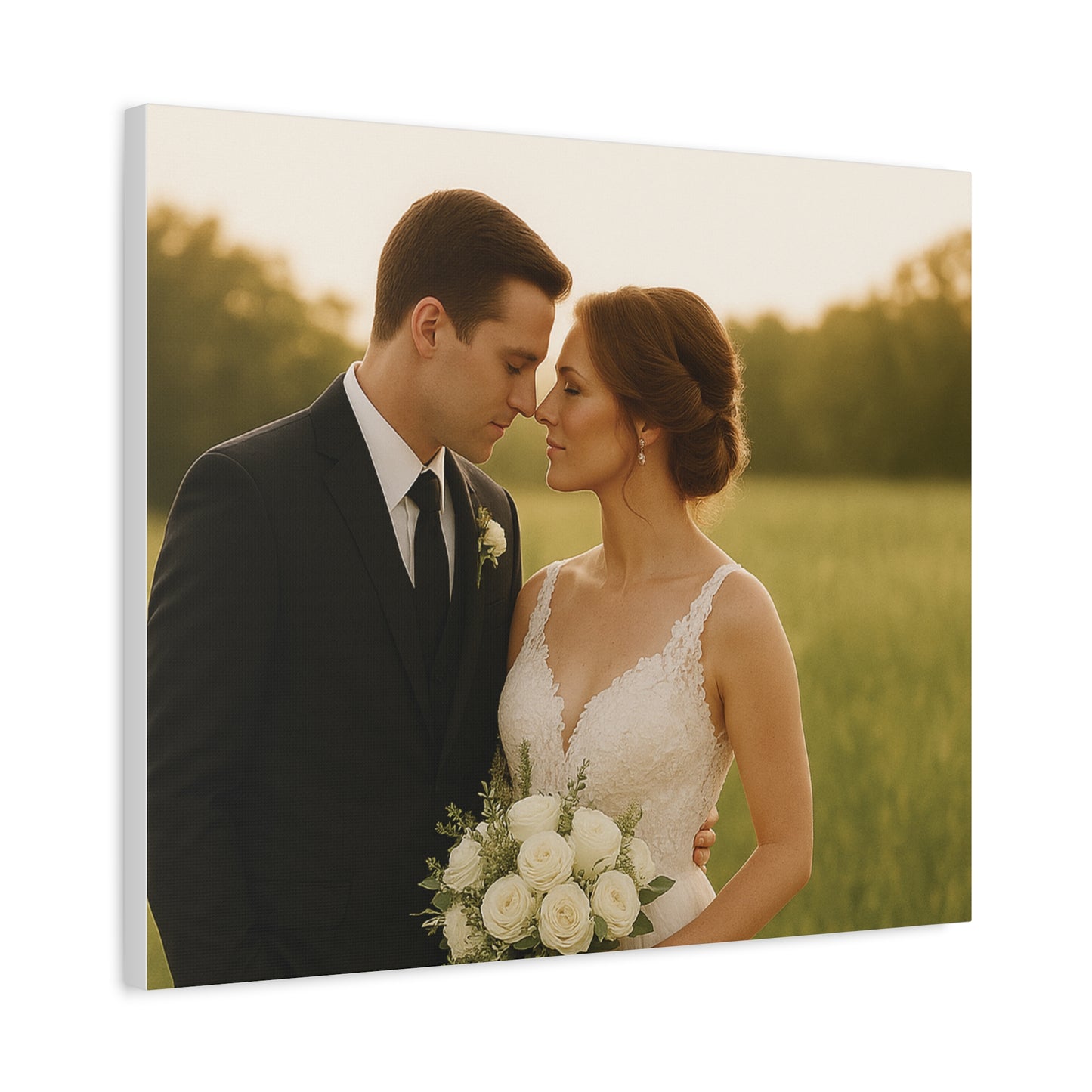 Custom Wedding Matte Horizontal Canvas