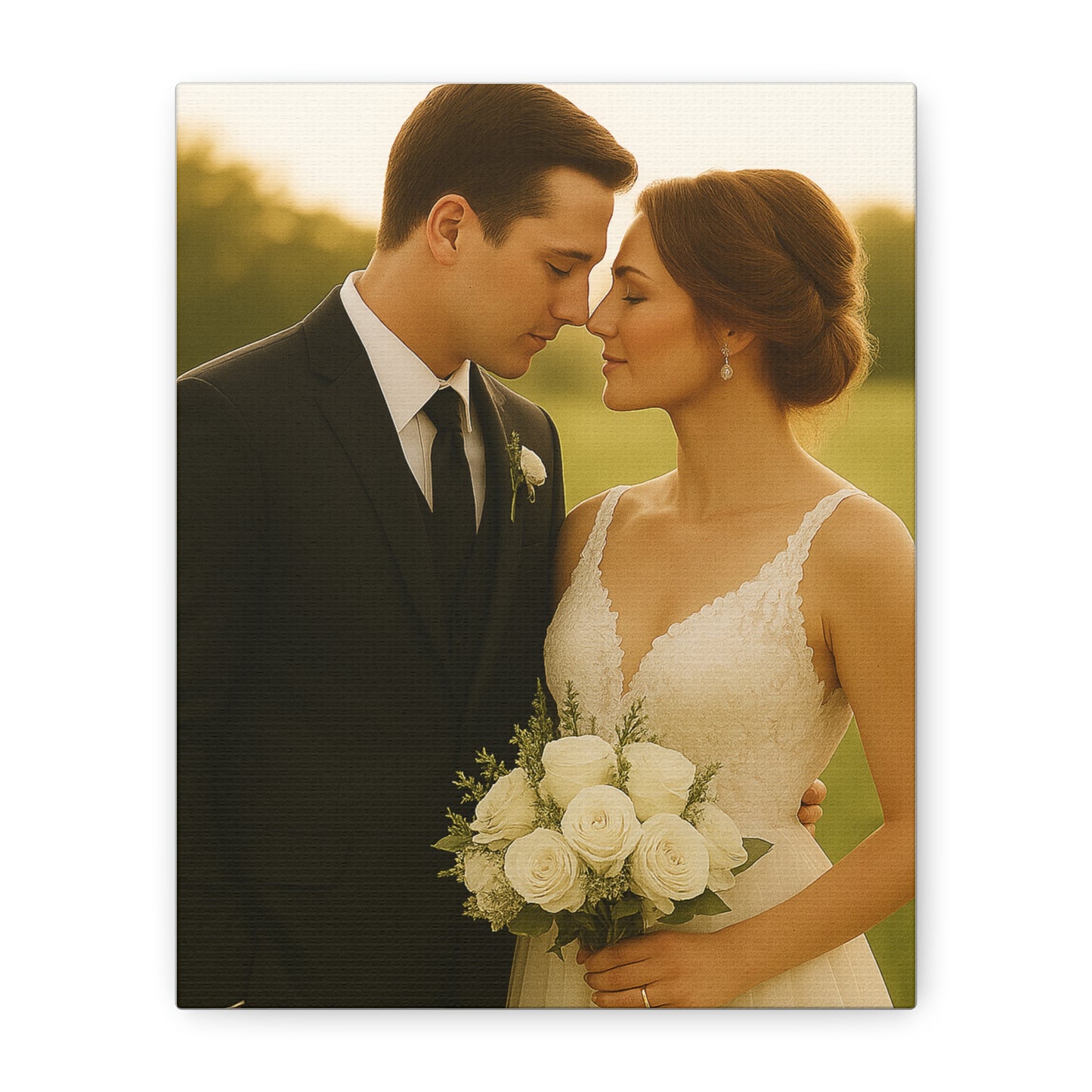 Custom Wedding Matte Vertical Canvas