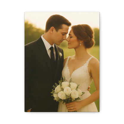 Custom Wedding Matte Vertical Canvas