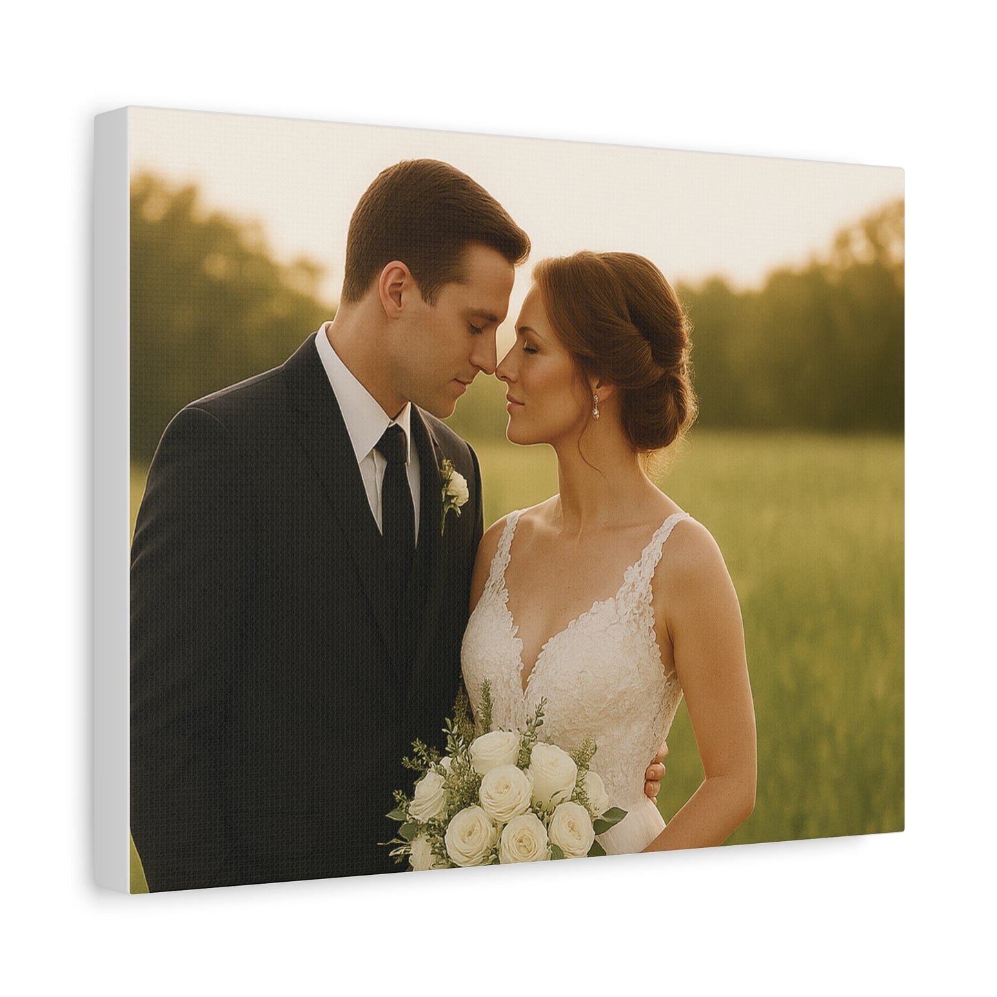 Custom Wedding Matte Horizontal Canvas