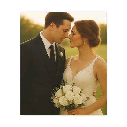 Custom Wedding Matte Vertical Canvas