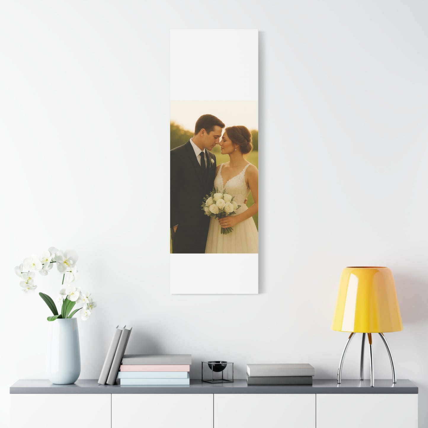 Custom Wedding Matte Vertical Canvas