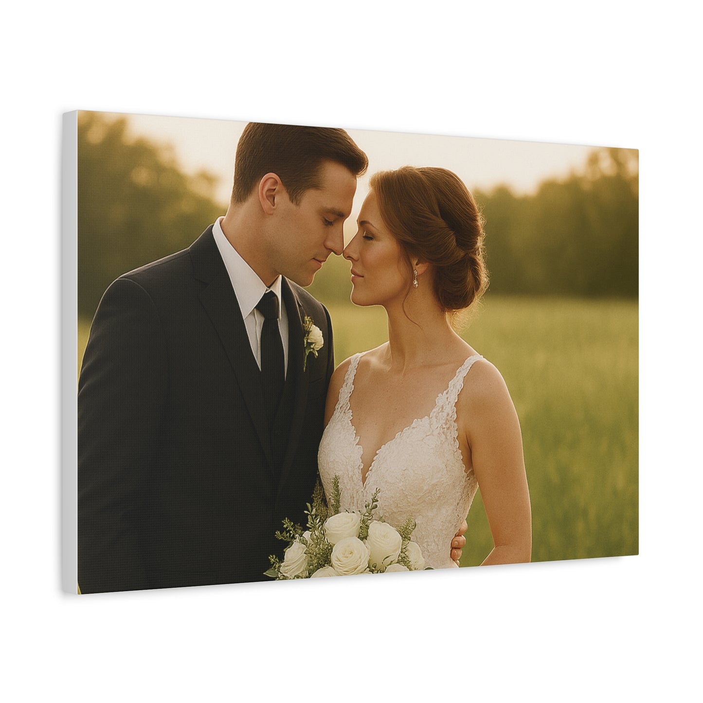 Custom Wedding Matte Horizontal Canvas