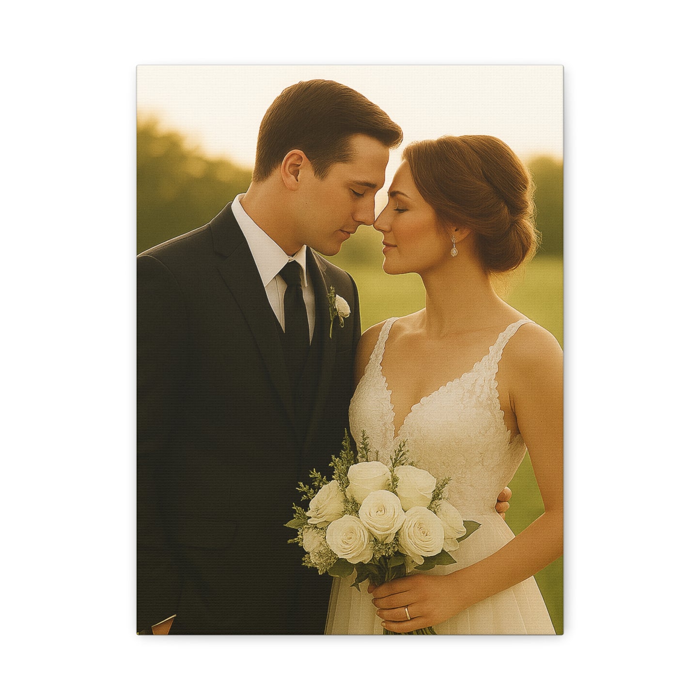 Custom Wedding Matte Vertical Canvas