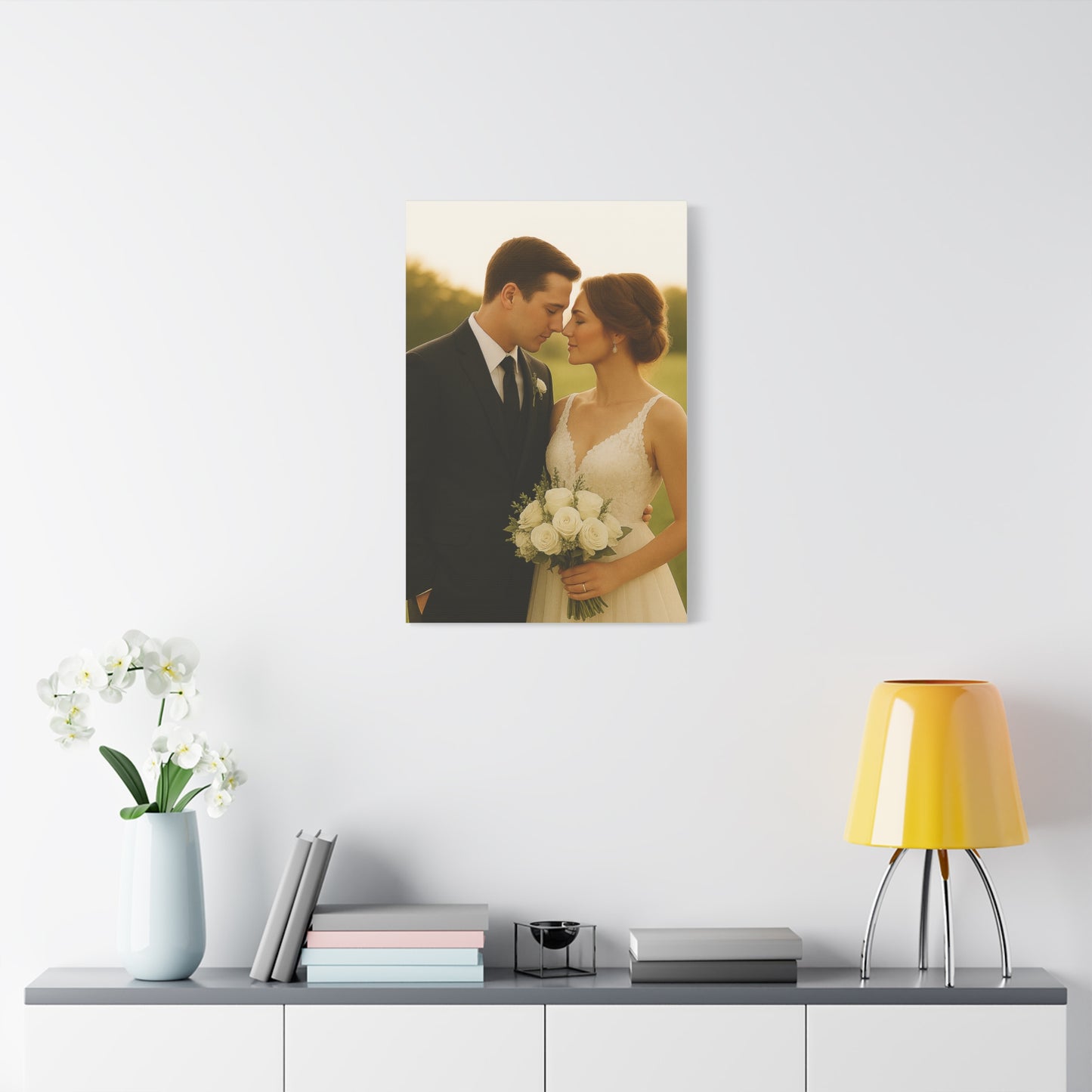 Custom Wedding Matte Vertical Canvas