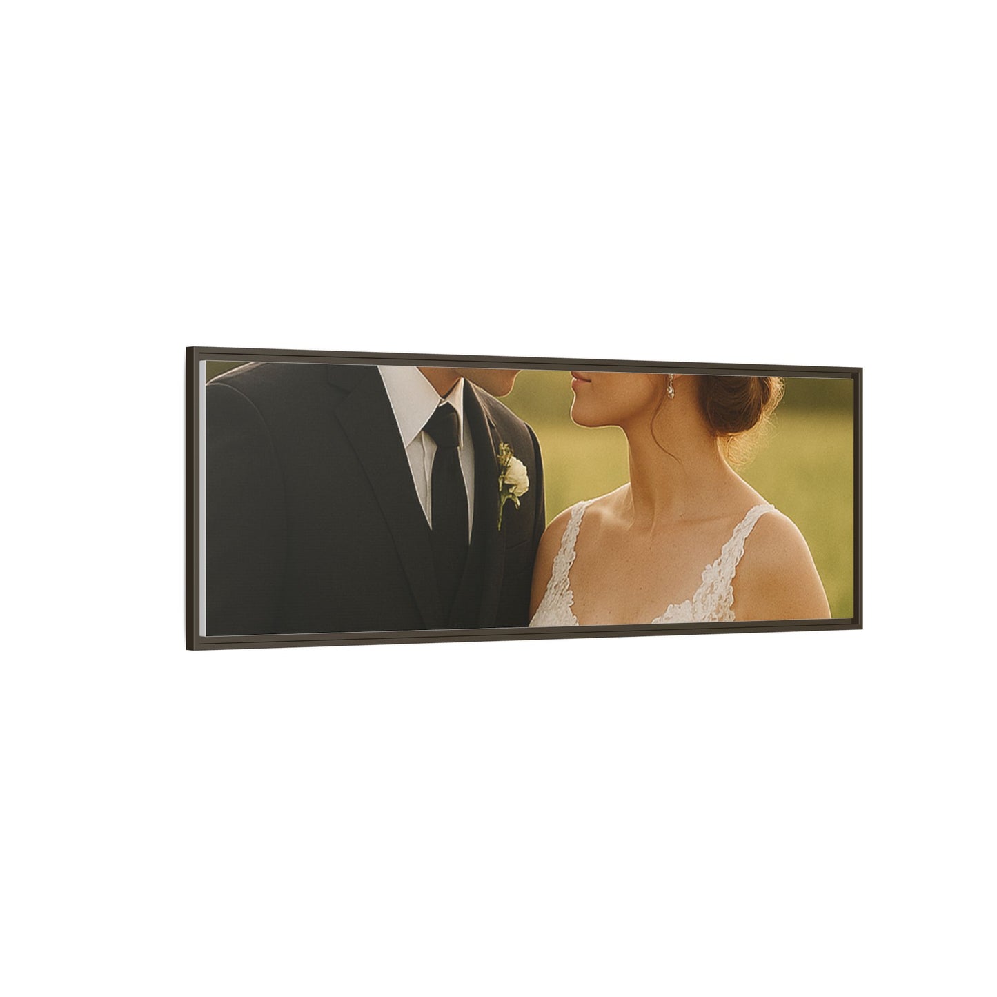 Custom Wedding Frame Horizontal Matte Canvas