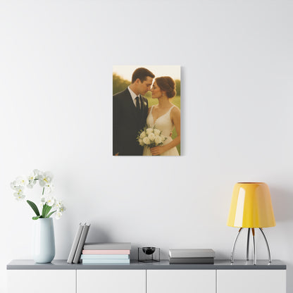 Custom Wedding Matte Vertical Canvas