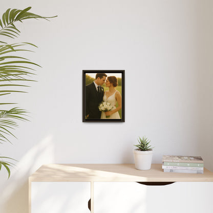 Custom Wedding Frame Vertical Matte Canvas