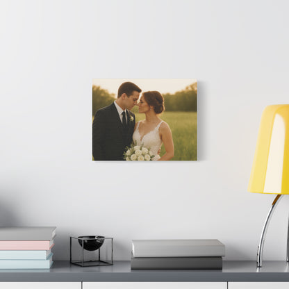 Custom Wedding Matte Horizontal Canvas