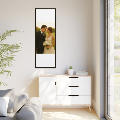 Custom Wedding Frame Vertical Matte Canvas