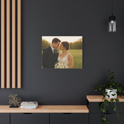 Custom Wedding Matte Horizontal Canvas