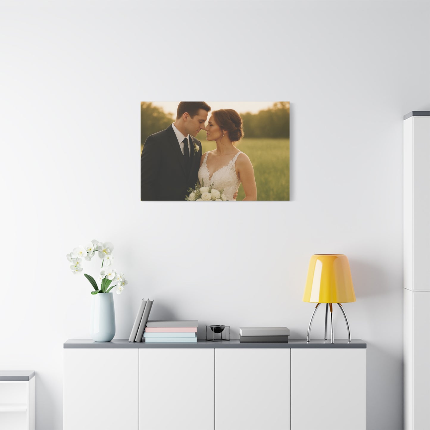 Custom Wedding Matte Horizontal Canvas