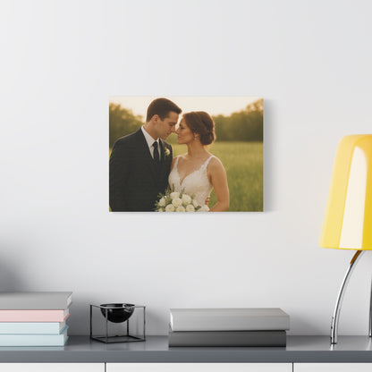 Custom Wedding Matte Horizontal Canvas