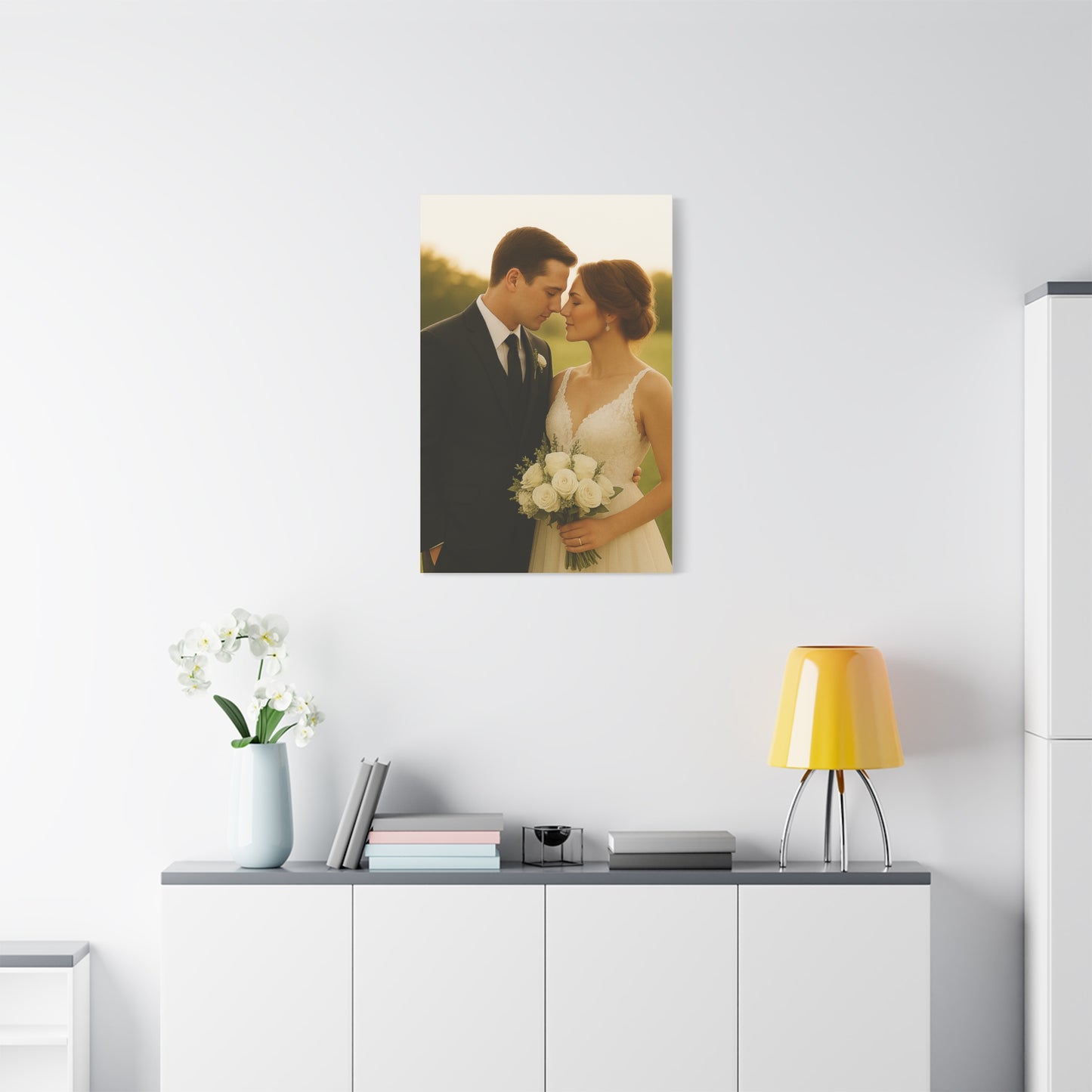 Custom Wedding Matte Vertical Canvas