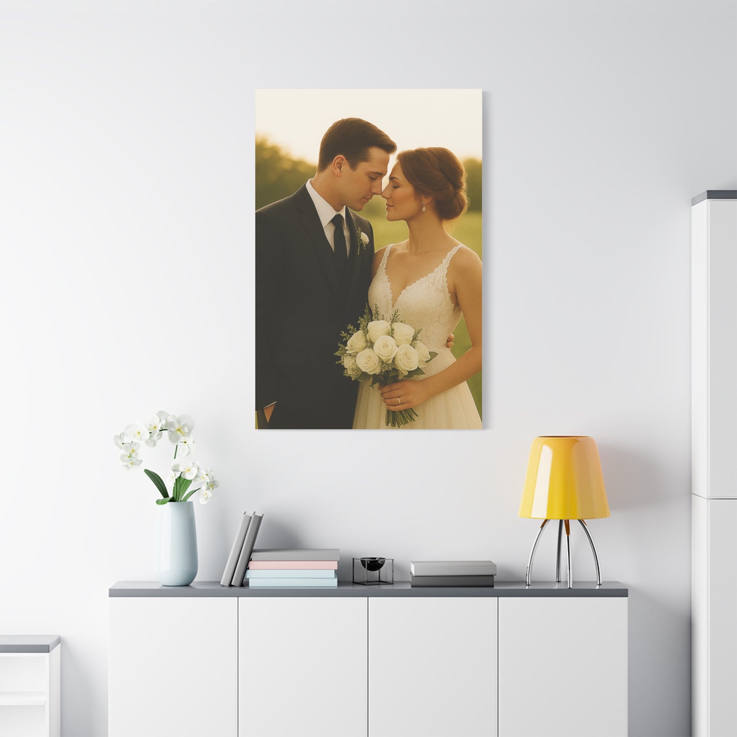 Custom Wedding Matte Vertical Canvas