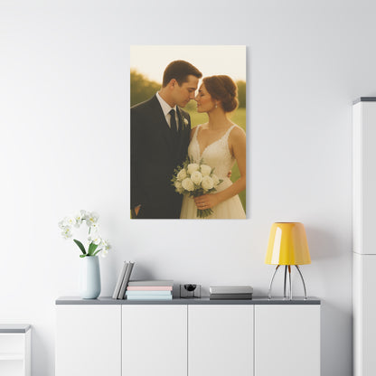 Custom Wedding Matte Vertical Canvas