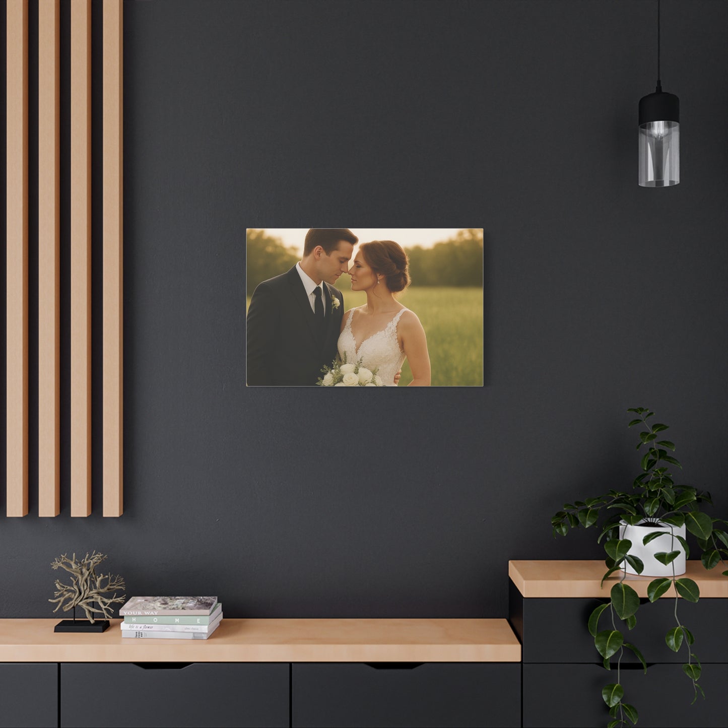 Custom Wedding Matte Horizontal Canvas