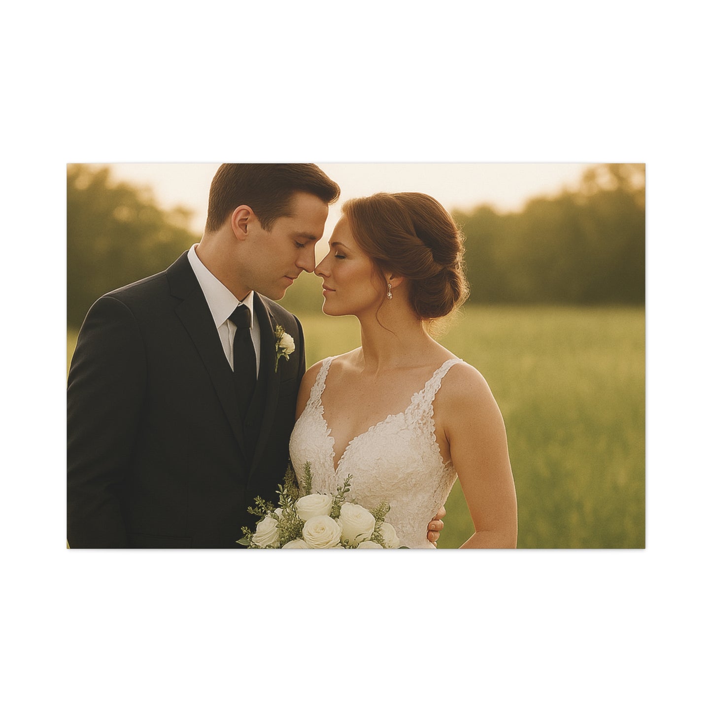 Custom Wedding Matte Horizontal Canvas